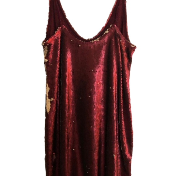 Free People Seeing Double Red Sequin Mini Dress, Size Medium - Picture 5 of 15